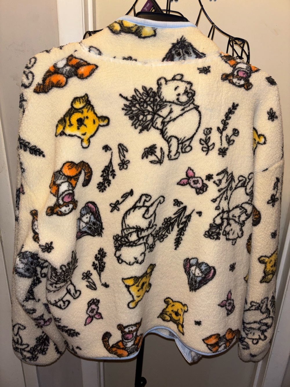 Womens Disney Winnie the Pooh Fleece Pullover in Cream, Yellow, Orange, Blue - Picture 7 of 8